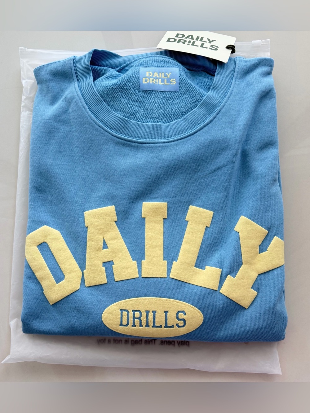 Daily drills x Shopbop oversized daily crew in Malibu / lemonade M/L
